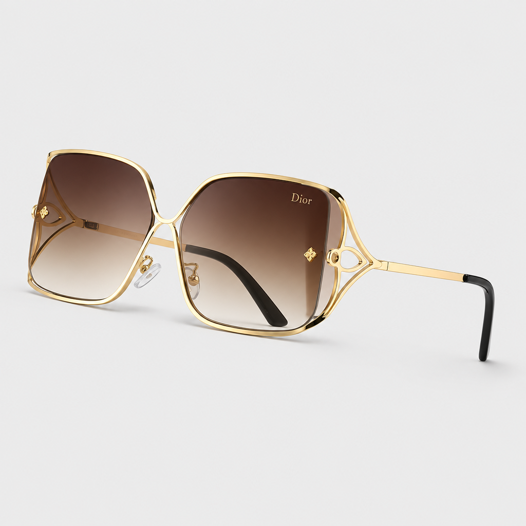 Unisex Square Metal Gradient Sunglasses — view 1