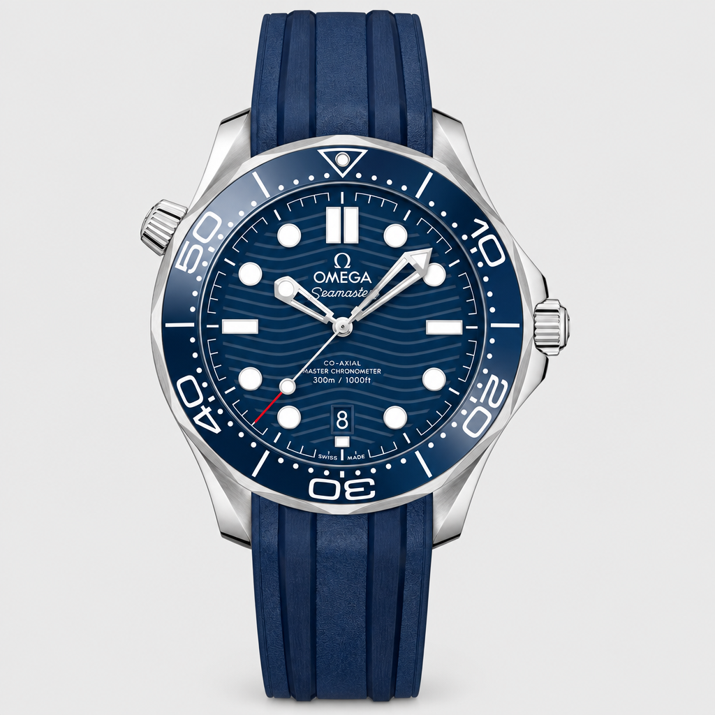 Wave-Pattern Round Bezel Watch — view 8