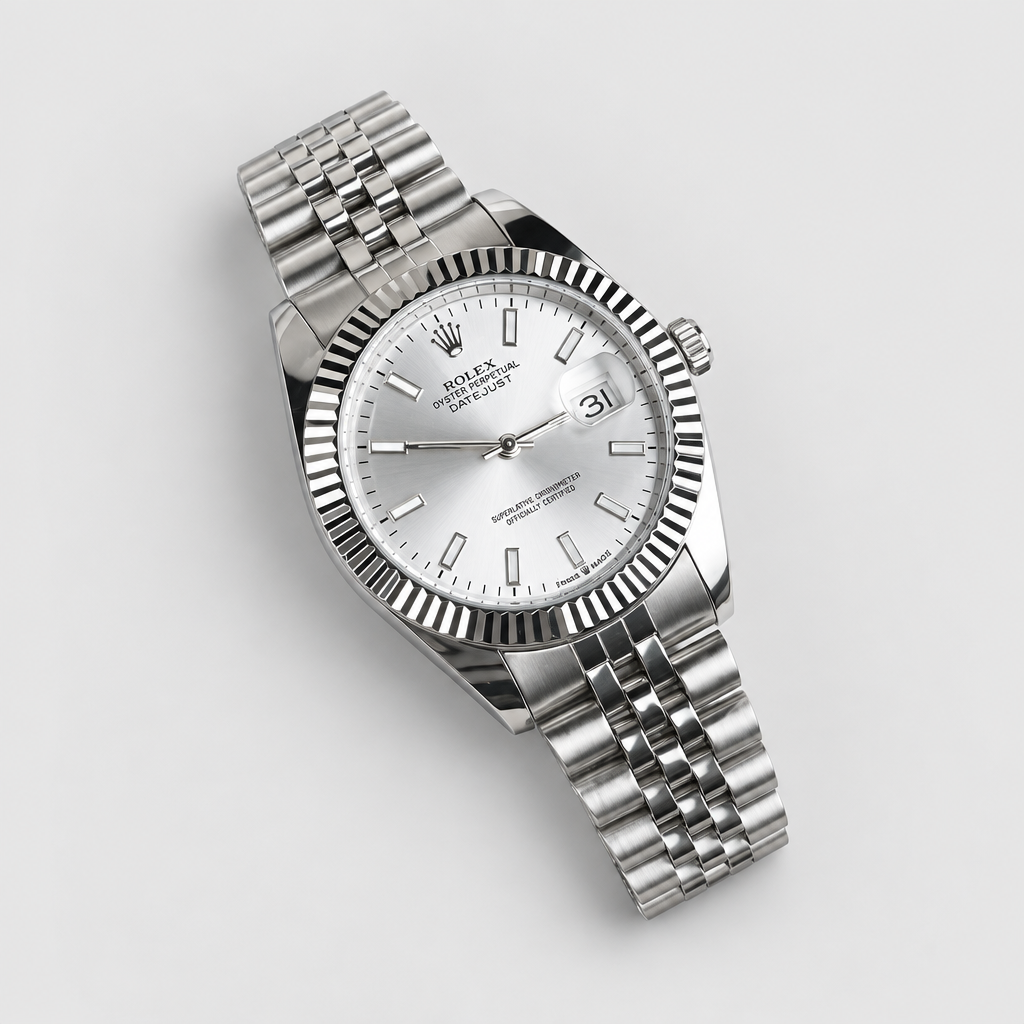 Fluted-Bezel Textured Dial Watch — view 9