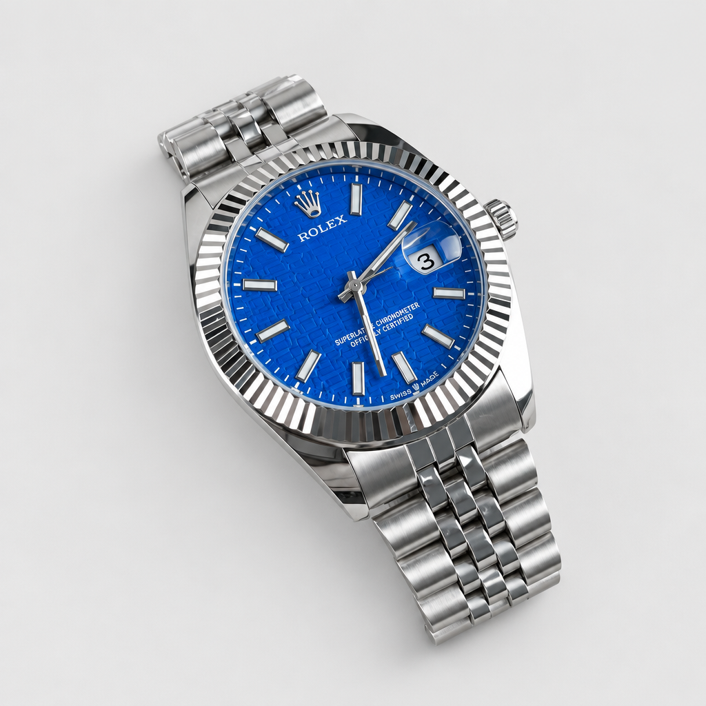 Fluted-Bezel Textured Dial Watch — view 11