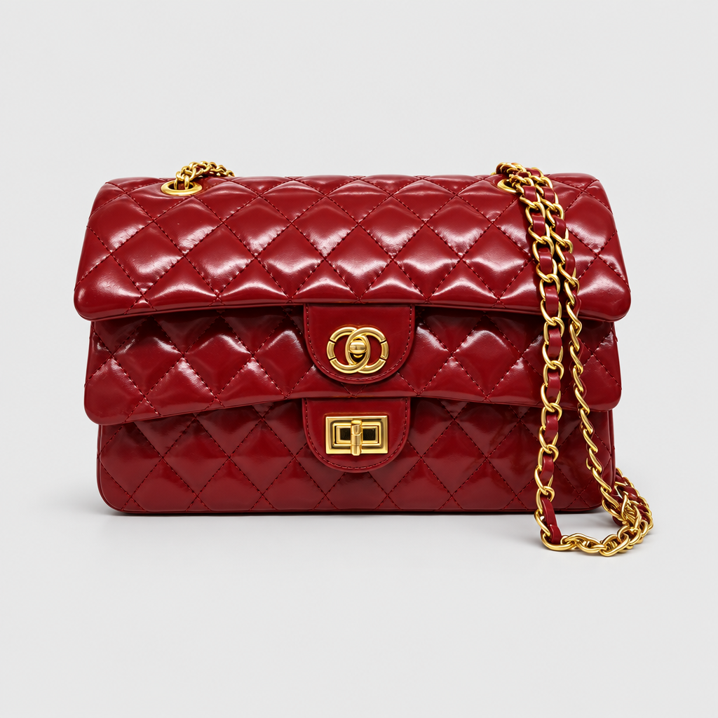 Retro Diamond Quilted Chain Shoulder Bag — view 1