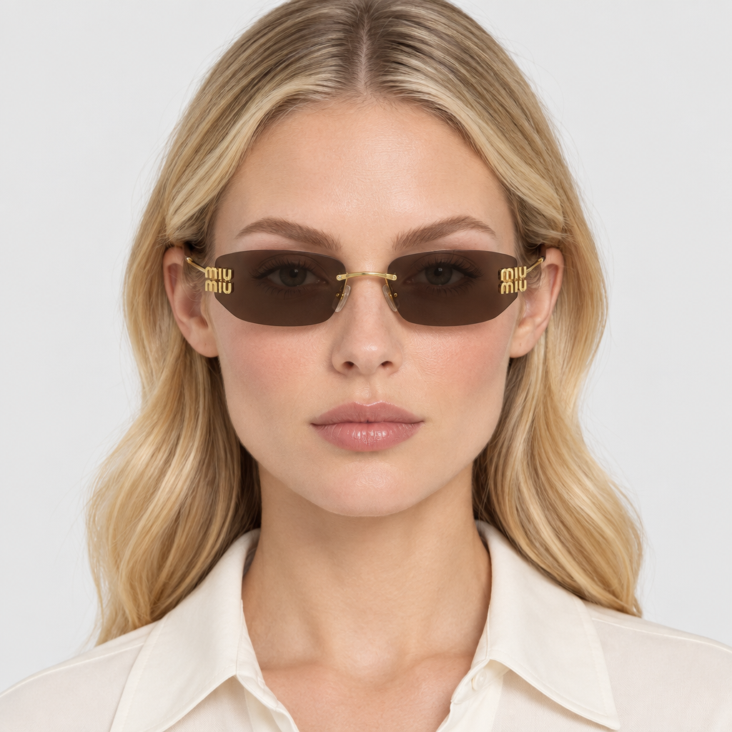 Unisex Rimless Alloy Sunglasses — view 6