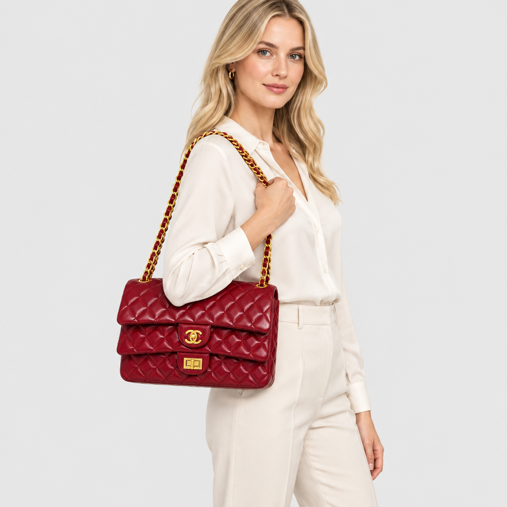 Retro Diamond Quilted Chain Shoulder Bag — view 6